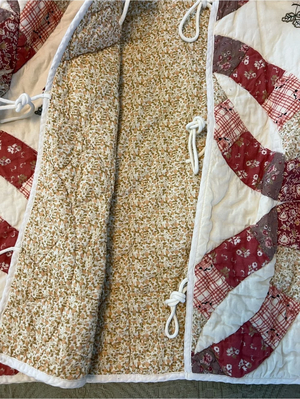 Free People Unbranded Quilted Tie Front Jacket
